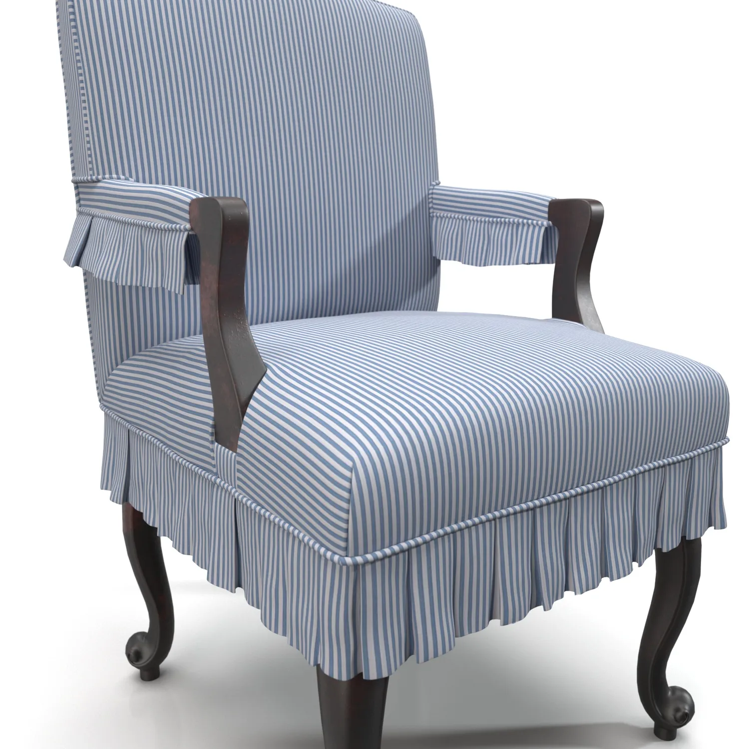 Slipcover Dining Room Chair PBR 3D Model_05